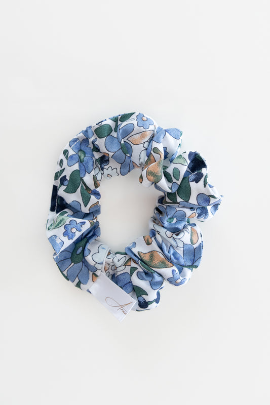 Scrunchies azzurro floreale