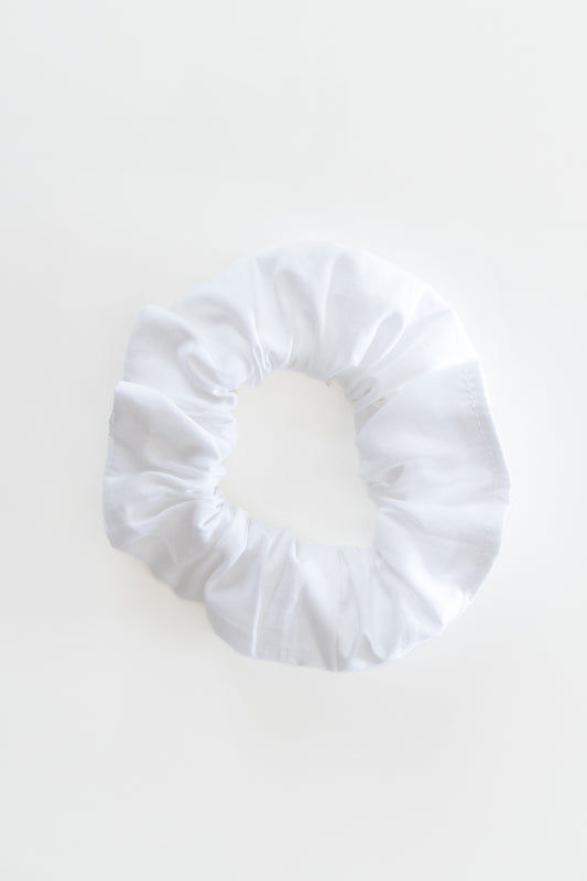 Scrunchies in cotone bianco