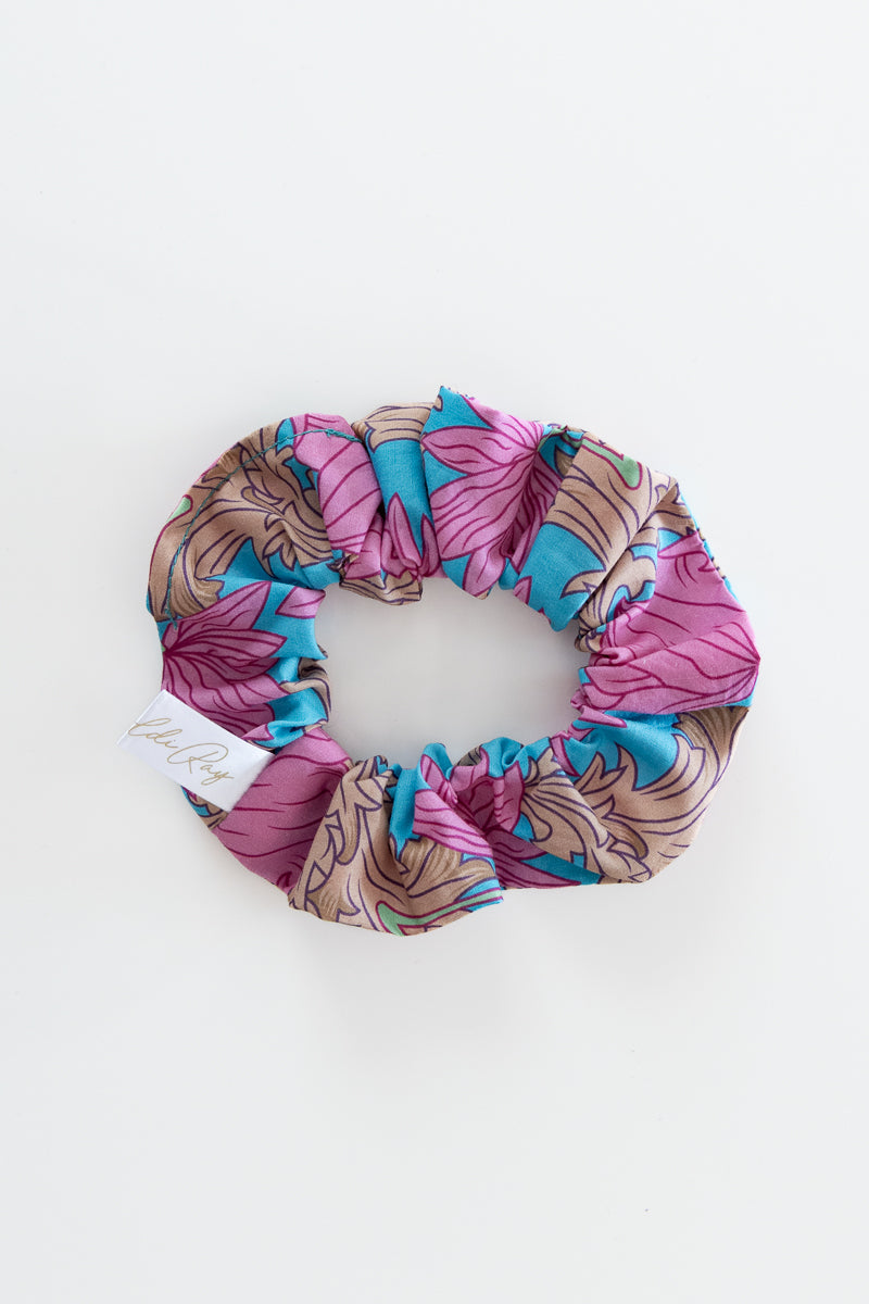 Scrunchies cotone e poliestere rosa e blu