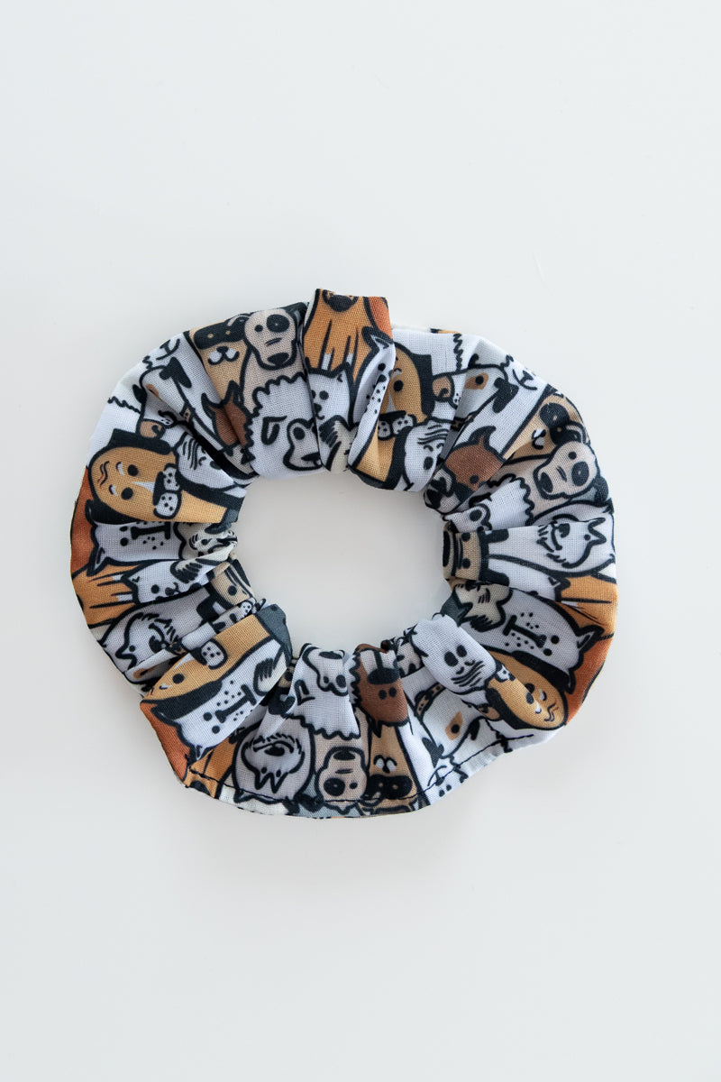 Scrunchies in poliestere con cani