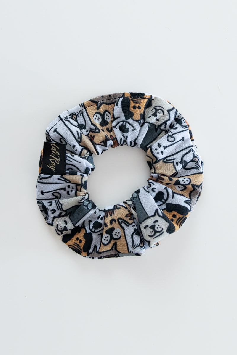 Scrunchies in poliestere con cani
