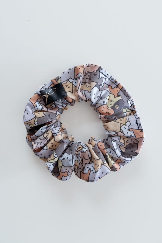 Scrunchies in poliestere con gatti