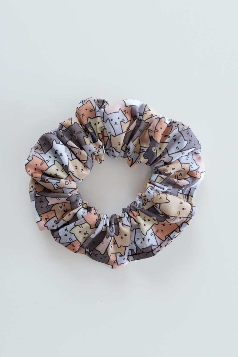 Scrunchies in poliestere con gatti