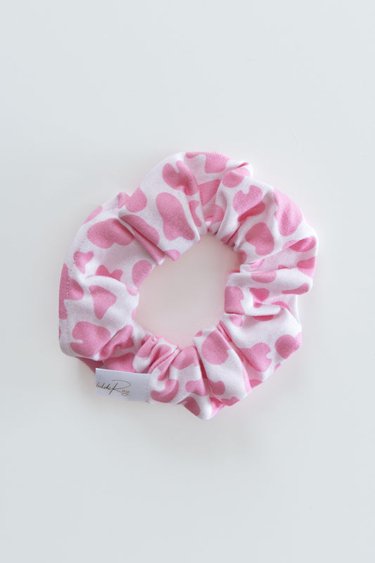 Scrunchies  in jersey maculato rosa
