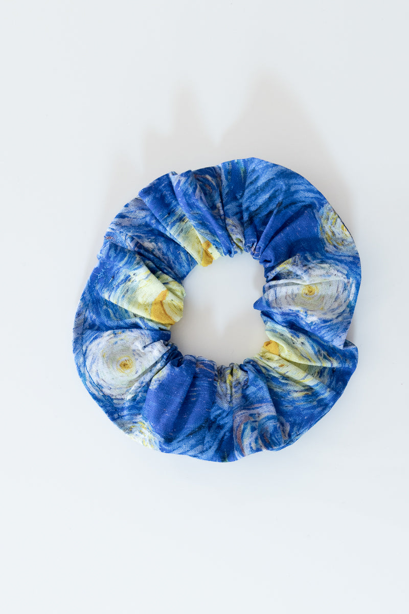 Scrunchies in cotone Notte stellata Van Gogh
