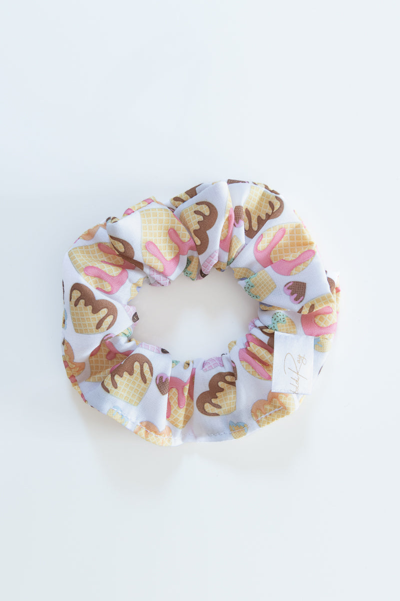 Scrunchies in poliestere con waffle