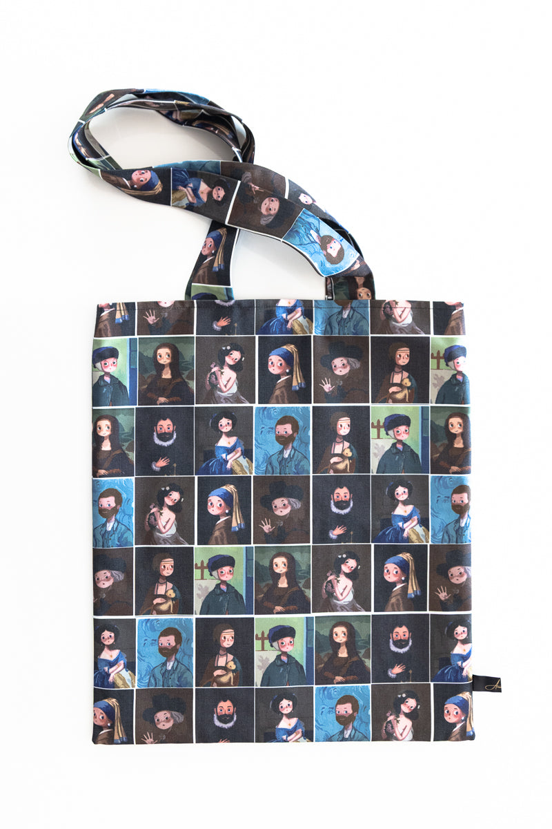 Borsa ispirata a ritratti famosi