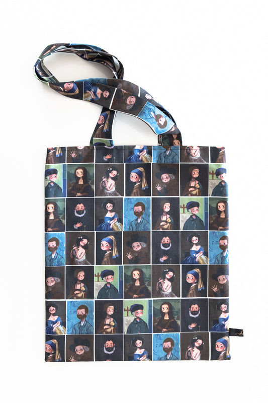 Borsa ispirata a ritratti famosi